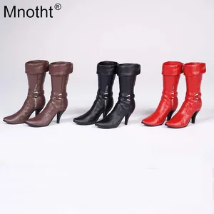 Женские кукольные полусапожки Mnotht 16, обувь на высоком каблуке AS023, краснаячернаякоричневая обувь для девочек, игрушка для 12 дюймов, экшн-фигурка солдата ma