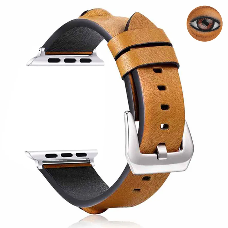 3D ремешок на глаза для Apple Watch Band 38 мм 42 мм ремень из коровьей кожи браслет для Apple Watch Band 44 мм 40 мм серии 4 3 2 1 полосы