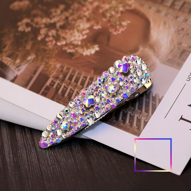 

Full Drill Hair Clips for Women Fashion Sweet Imitation Korean Style Hairpins Girls Hair Accessories Alloy BB Hairgrip