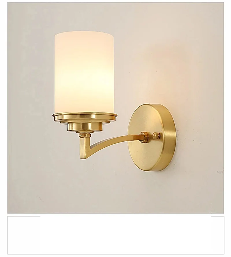 

Copper Wall Light Sconce E27 Brass Wall Lamp Modern For Bedroom Dinning Room Restroom Hotel Home Decoration Mounted Lamps
