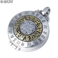 new 925 silver tibetan six words gau box pendant sterling buddhist vajra prayer box pendant tibetan dorje symbol gau box