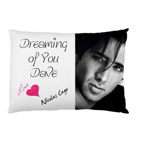 Индивидуализированные наволочки Николаса Кейджа для подушек мечтать о вас с