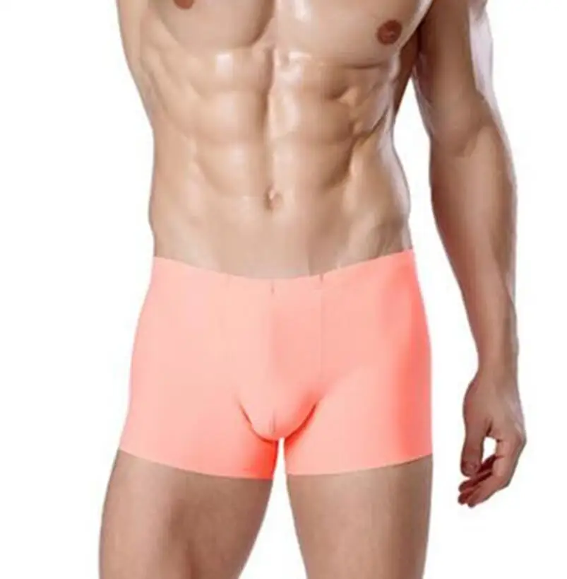 Шелк Нижнее Бельё для девочек Для мужчин пикантные Мужские экзотические боксёры