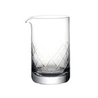 heavy bottom 18oz japanese style seamless crystal cocktail mixing glass stirring cocktail with stainless steel strainer 550ml