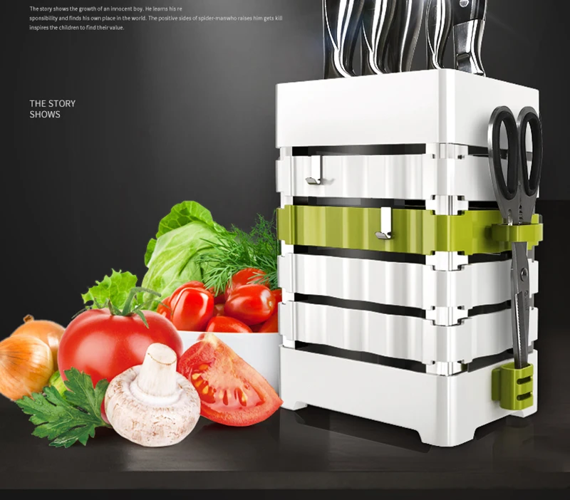 Knofe блок держатель для кухонных ножей блок PP Plaatic универсальные ножницы подставка для ножей стеллаж для хранения Органайзер белая посуда аксессуары