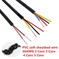 10meter 26 awg rvv 2345681012 cores copper wire conductor electric rvv cable black soft sheathed wire