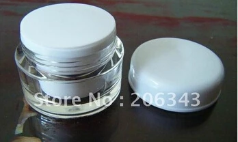 Женская белая круглая баночка для крема дизайна ногтей/крема