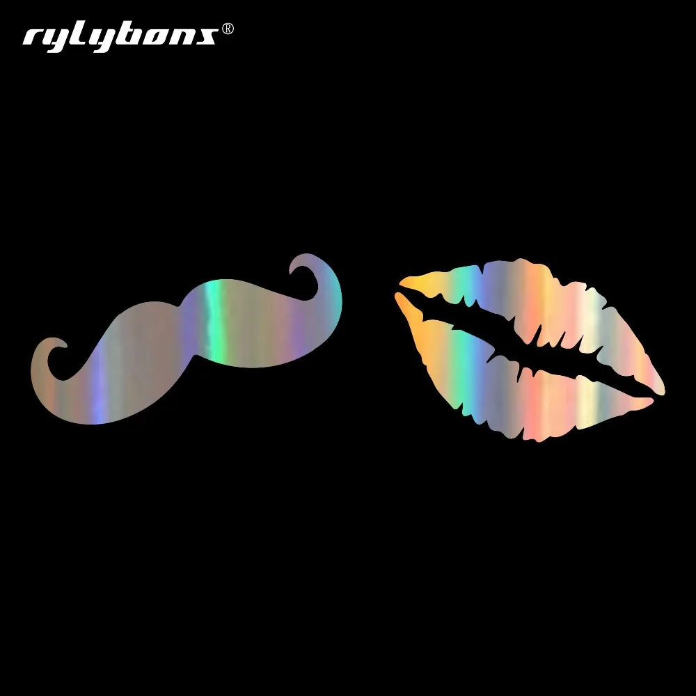 Rylybons Новый 16 5 см * усы и поцелуи губы стикер автомобиля бампер наклейка виниловая