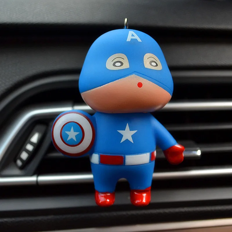 Captain America Автомобильный освежитель воздуха автомобильный парфюм мстители супергерой зажим для ароматерапии диффузор освежитель воздуха в автомобиле аксессуары - Название цвета: Captain America