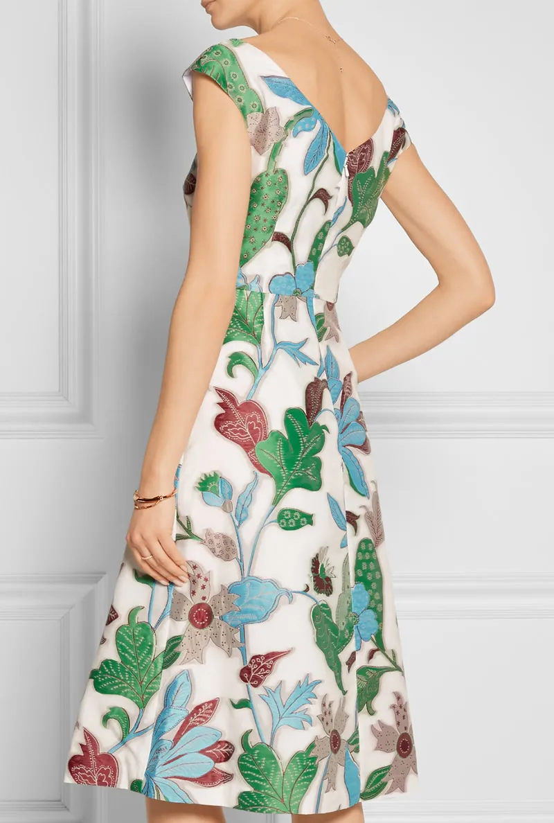 Горячая Распродажа плиссированное платье с принтом кактуса и цветов ручная