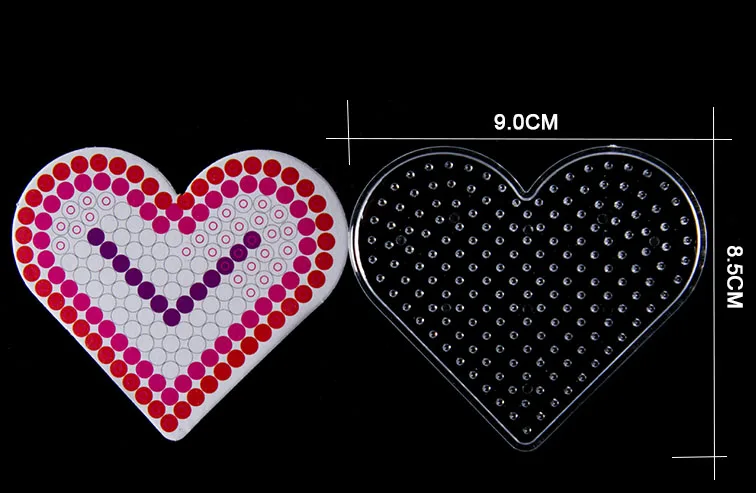 template and card Головоломки Pegboards узоры шаблоны& гладильная бумага& Белый пластиковый пинцет для 5 мм бусины Хама 3D головоломки игрушки для детей - Цвет: template and card
