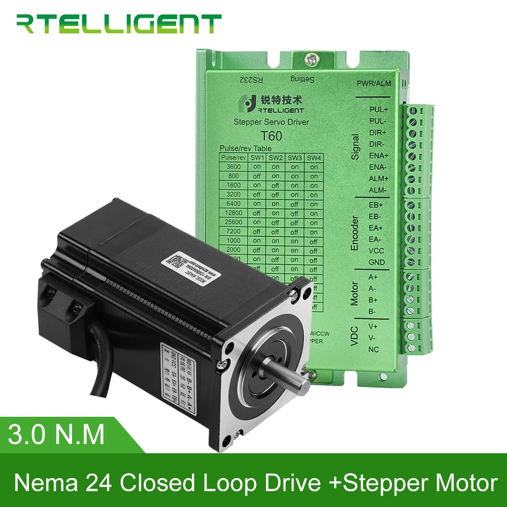 60 мм * продажа Nema 23 24 3N.m замкнутый цикл шаговый двигатель наборы 424 84 Oz in Nema23 и