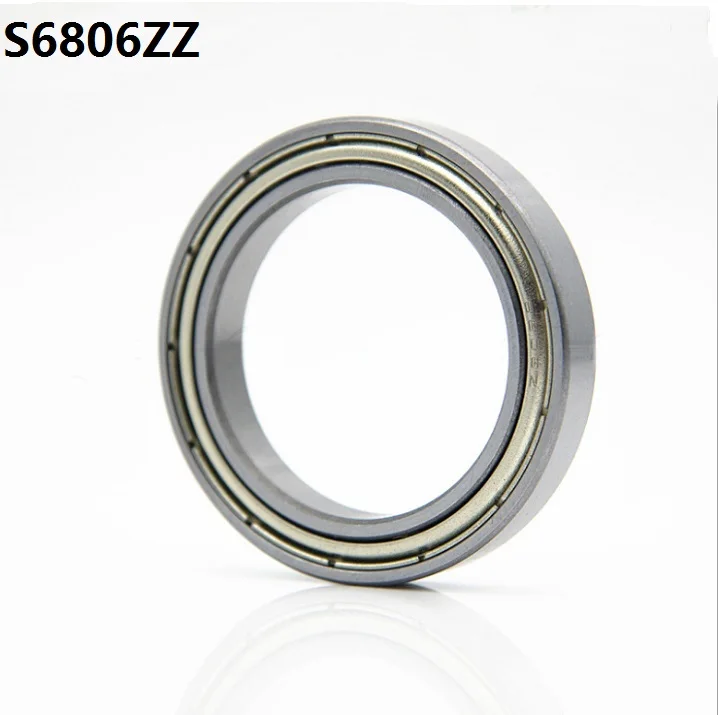 10 шт./лот ABEC 5 S6806ZZ S6806 ZZ подшипник из нержавеющей стали 30*42*7 мм радиальный