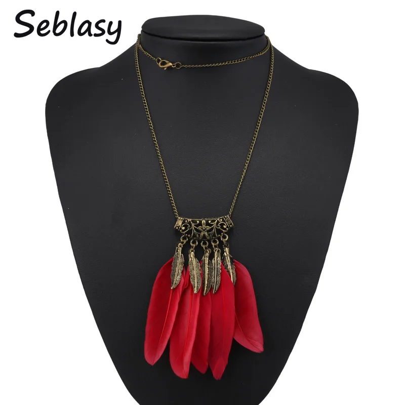 Seblasy винтажное старинное золотистое длинное свитер цепочка ожерелья с красным