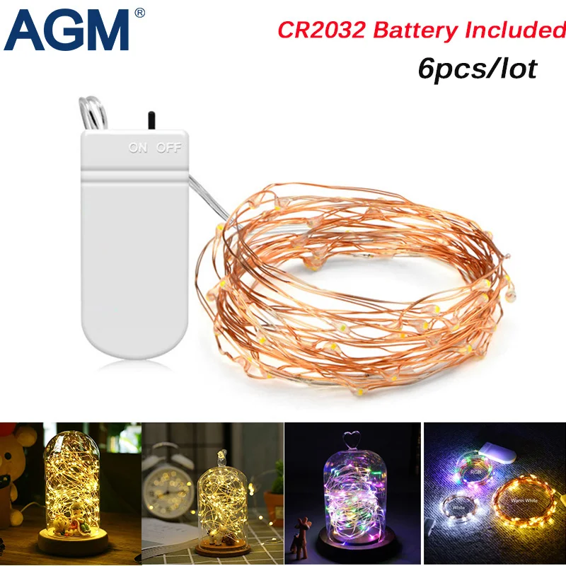 2 м 20 светодиодных сказочных огней медная проволочная гирлянда для улицы