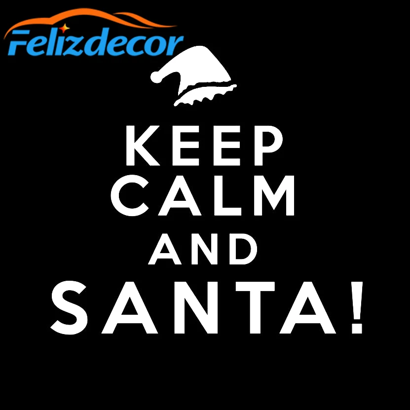 13*12 см Забавный эльф Keep Calm and Santa Рождественская виниловая художественная