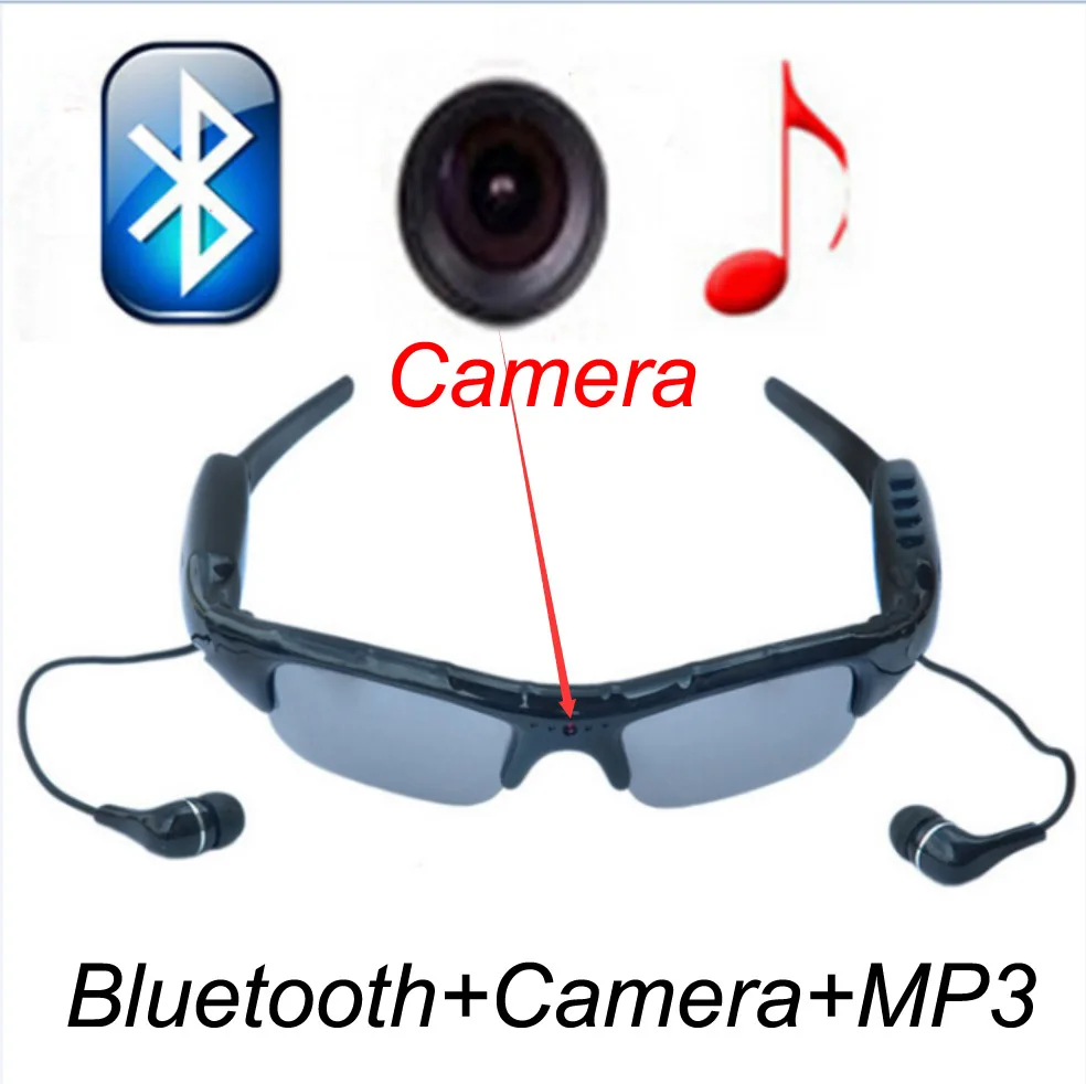Sport Wireless Sunglasses Bluetooth Camera Eyewear Glasses Support TF Card Video Recorder DVR DV Camcorder mp3 earphone | Электроника
