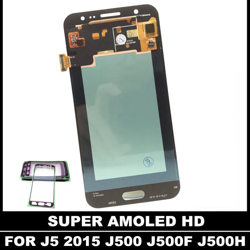 С регулировкой яркости ЖК-для Samsung Galaxy J5 j500 J500F J500G J500H Super AMOLED ЖК-дисплей сенсорный дигитайзер экран