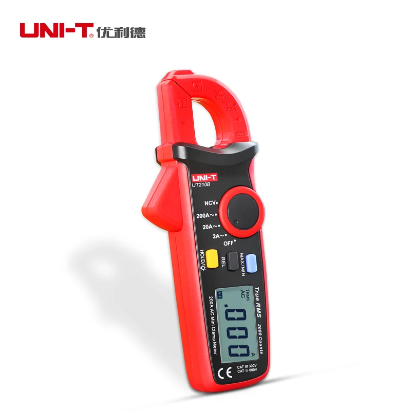 UNI-T UT210 серия Мини цифровые клещи AC/DC Ток Напряжение True RMS Авто Диапазон VFC емкость Бесконтактный мультиметр