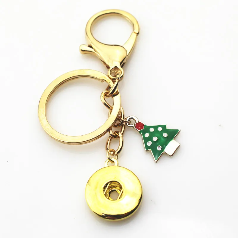 

10pcs/lot Hot wholesale Snap Keychains Keyring with tree key chain fit 18mm DIY Snaps Button Jewelry