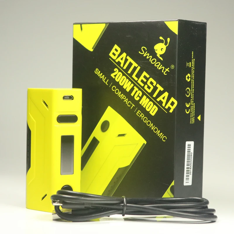 100% оригинальный испаритель Smoant BattleStar 200 Вт TC VW Box Mod подходит для двух