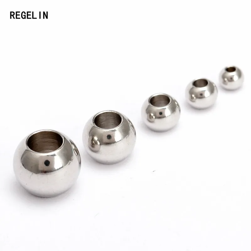 Разделительные бусины из нержавеющей стали REGELIN 3/4/5/6/8/10 мм 100 шт. для