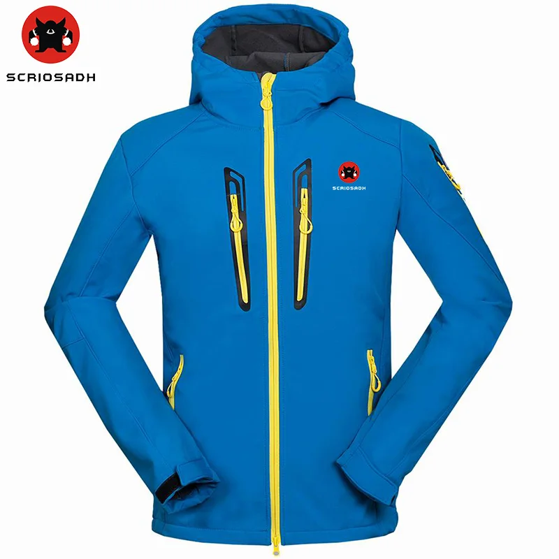 Мужская зимняя водонепроницаемая ветрозащитная куртка SCRIOSADH дышащая Флисовая