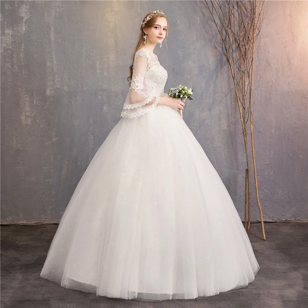 Свадебные платья аппликации из кружева бальное платье белое свадебное | Свадьбы