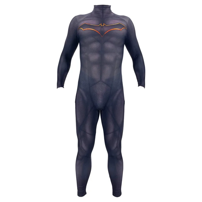 Only Clothes Взрослых Для мужчин мальчики игры Темный рыцарь Бэтмен Костюмы для косплея 3D печатных лайкра спандекс супергероя Хэллоуин боди с плащ маска - Цвет: Only Clothes