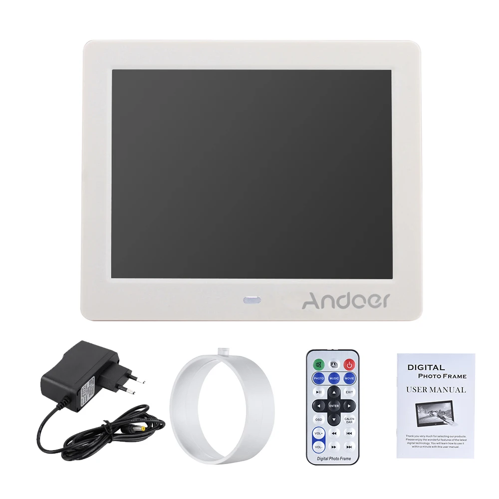 Andoer 8 &quotHD широкий экран с высоким разрешением цифровая фоторамка Будильник MP3 MP4