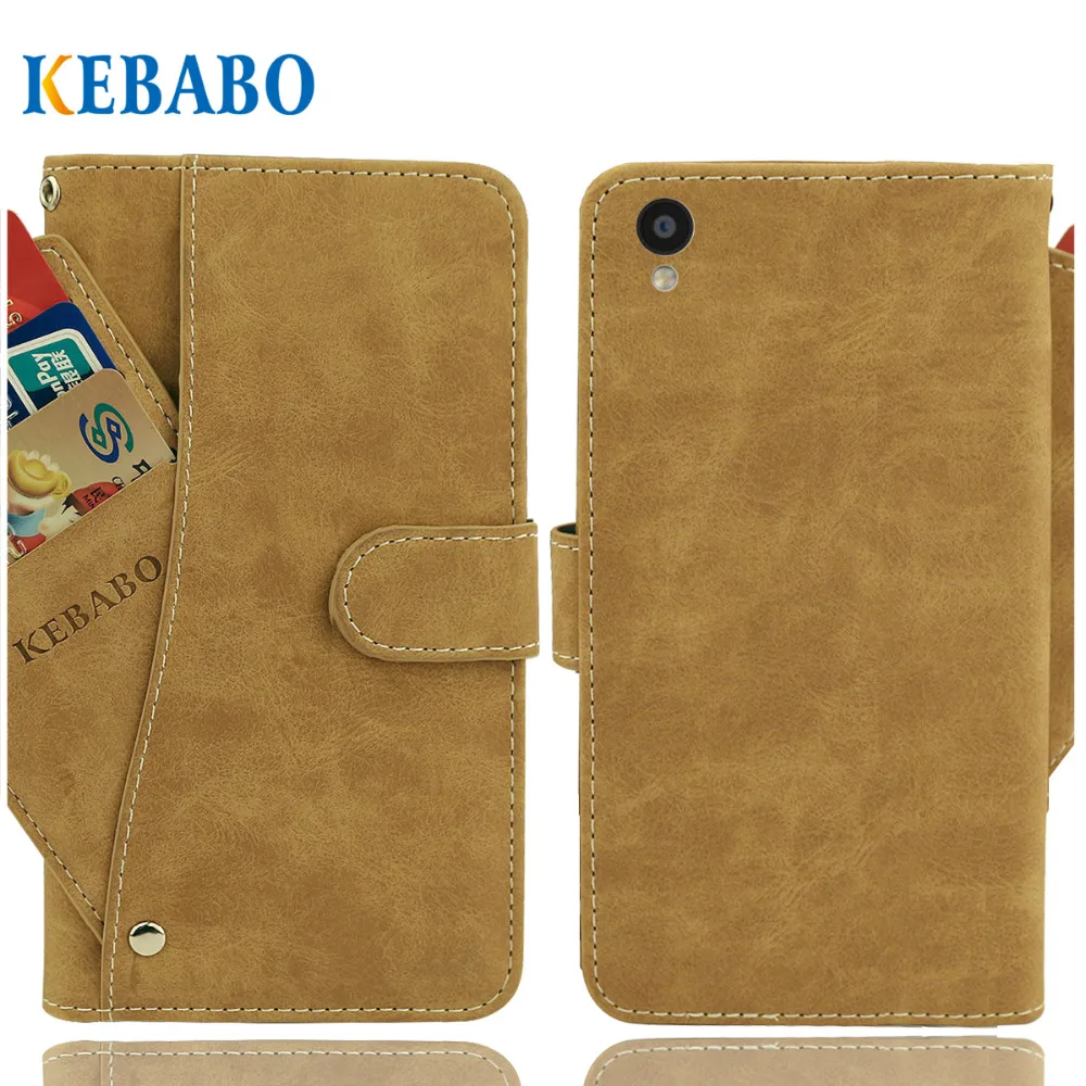 

Винтажный кожаный кошелек Tecno Camon i Ace, чехол 5,45 дюйма, роскошный чехол с 3 передними слотами для карт, Защитные чехлы для телефона с магнитной ...