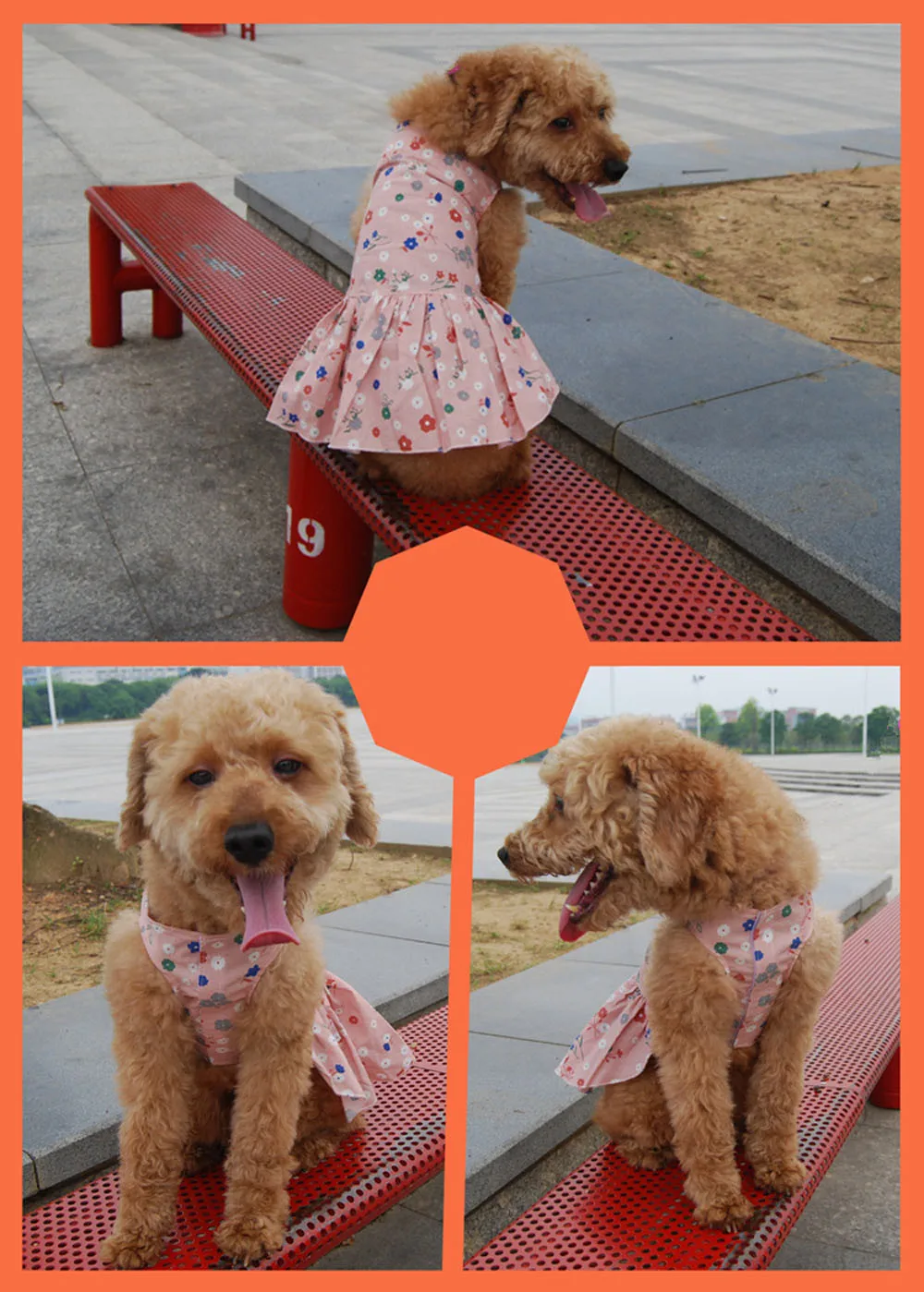 2018 TOP FASHION Colorful Pet Sunflower Printing Skirt Teddy Cute Puppy Dog Clothes 0425 | Дом и сад