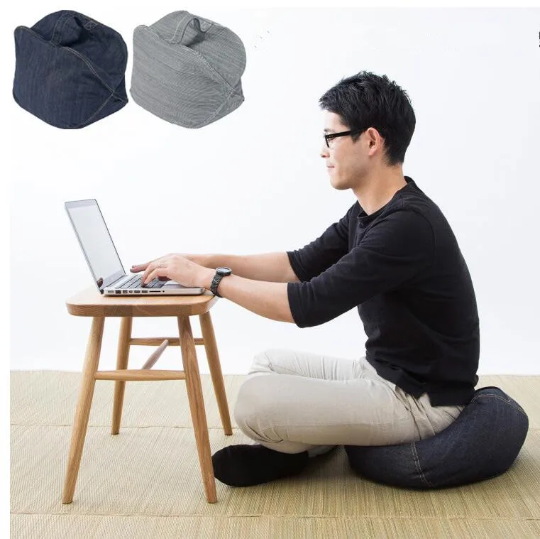 Напольный стул с ручками японский круглый диван пуф подставка для ног подушка