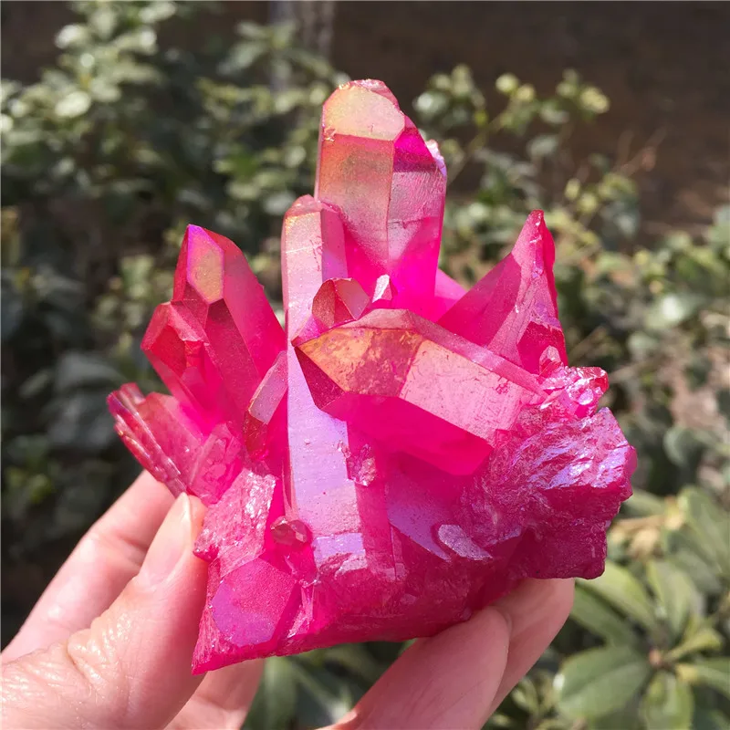 Натуральный аура кварцевый кристалл кварц кластера Druzy Geode образцы минералов для