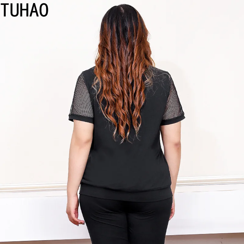Женский комплект из 2 предметов TUHAO спортивный костюм размера плюс 10XL 8XL 6XL одежда