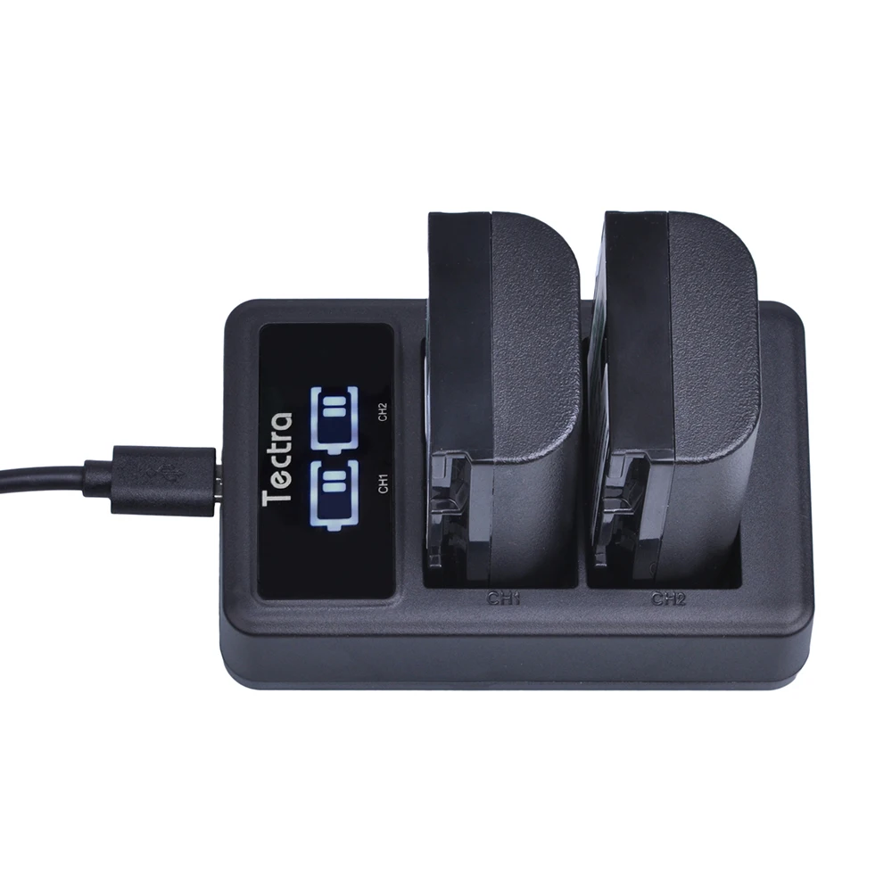 Tectra LP-E6 LP E6 LP-E6N светодиодный дисплей 2-портовое Зарядное устройство USB для камеры