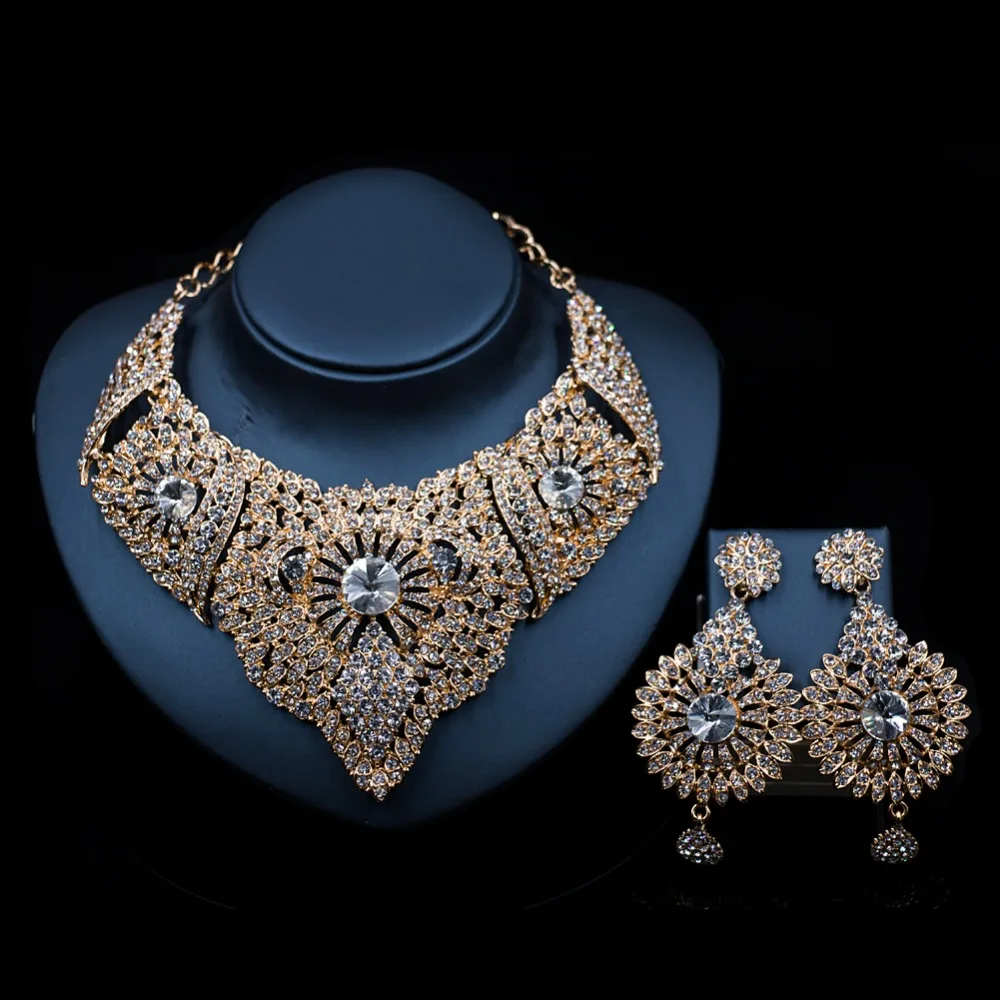 Женский Свадебный комплект из колье и серёг в африканском стиле|wedding necklace|african