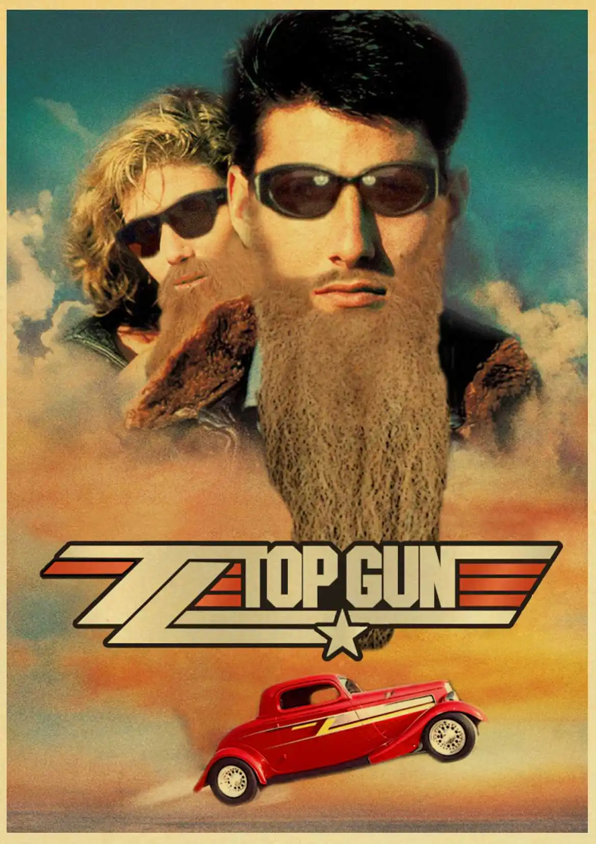 Телевизионная серия Top Gun ретро постер печатные Высококачественные наклейки на