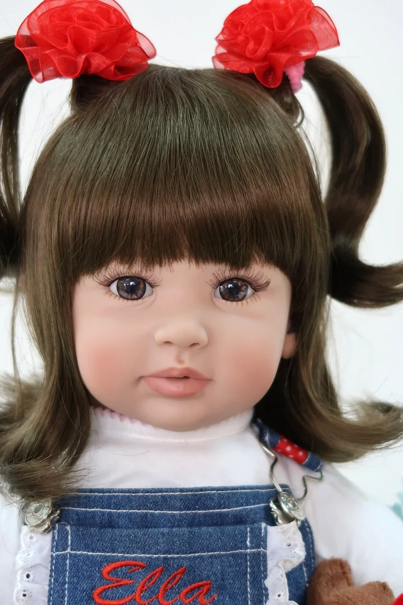 

60cm Lovely Reborn Toddler Baby Girl Toy Vinyl Princess Dolls Like Alive Bebe Cowboy Bonecas Fashion Birthday Xmas Gift