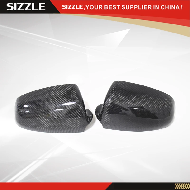 Добавить на углеродного волокна заднего вида боковое зеркало крышка для Audi A4 B7 A3
