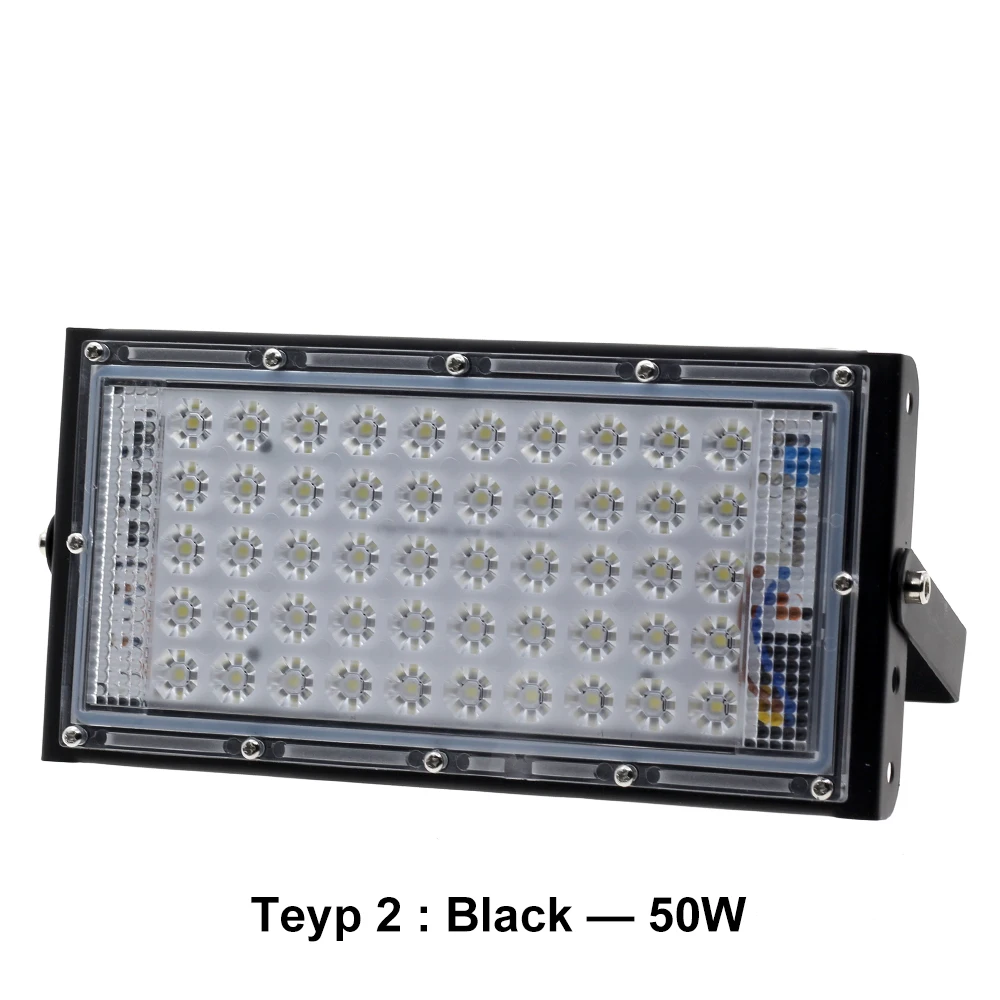 Flower Black Светодиодный прожектор светильник 50W 220V IP65 Водонепроницаемый открытый светодиодный Светодиодный уличный прожектор лампа сада квадратные потолочные светильник - Испускаемый цвет: Flower Black