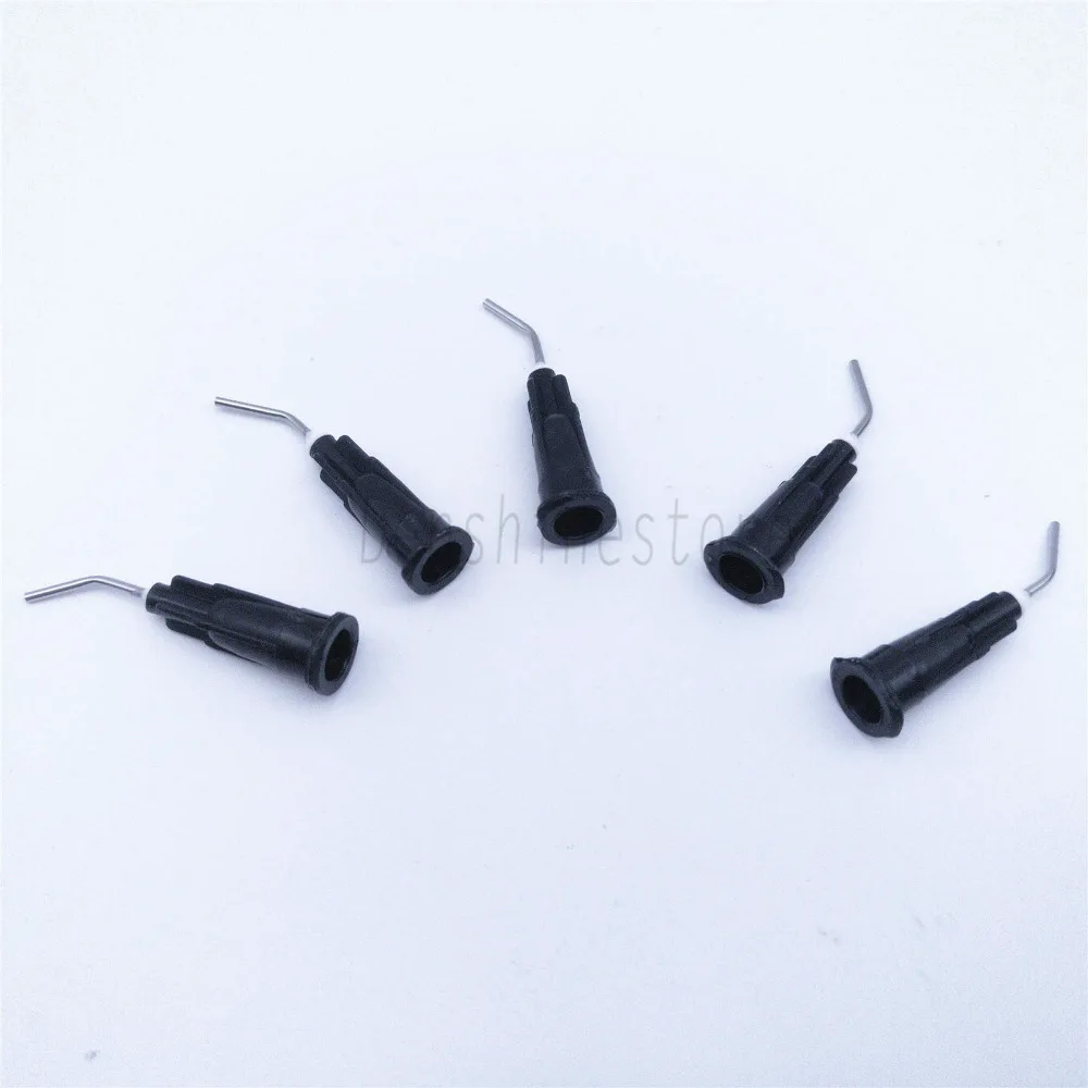 100 Pcs Dental Pre Bent Flow Needle Tips 20 Gauge SEALANT CEMENT Black | Красота и здоровье