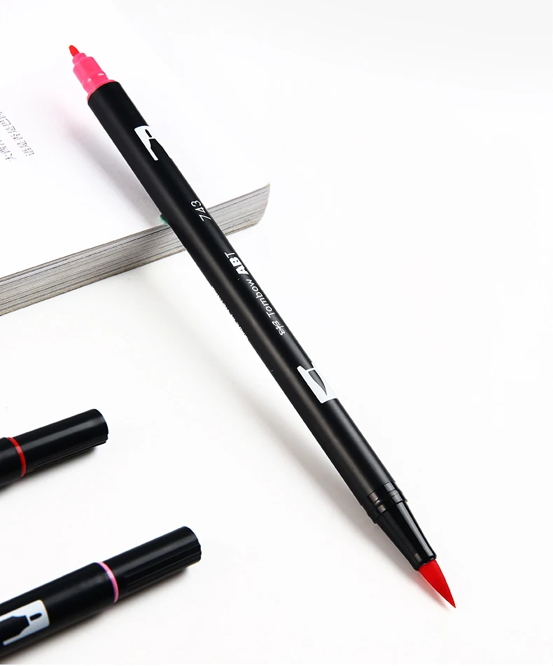 TOMBOW ABT кисть двойные акварельные ручки 108 цветов двойная головка художественные маркеры мягкий наконечник Рисование эскиз живопись