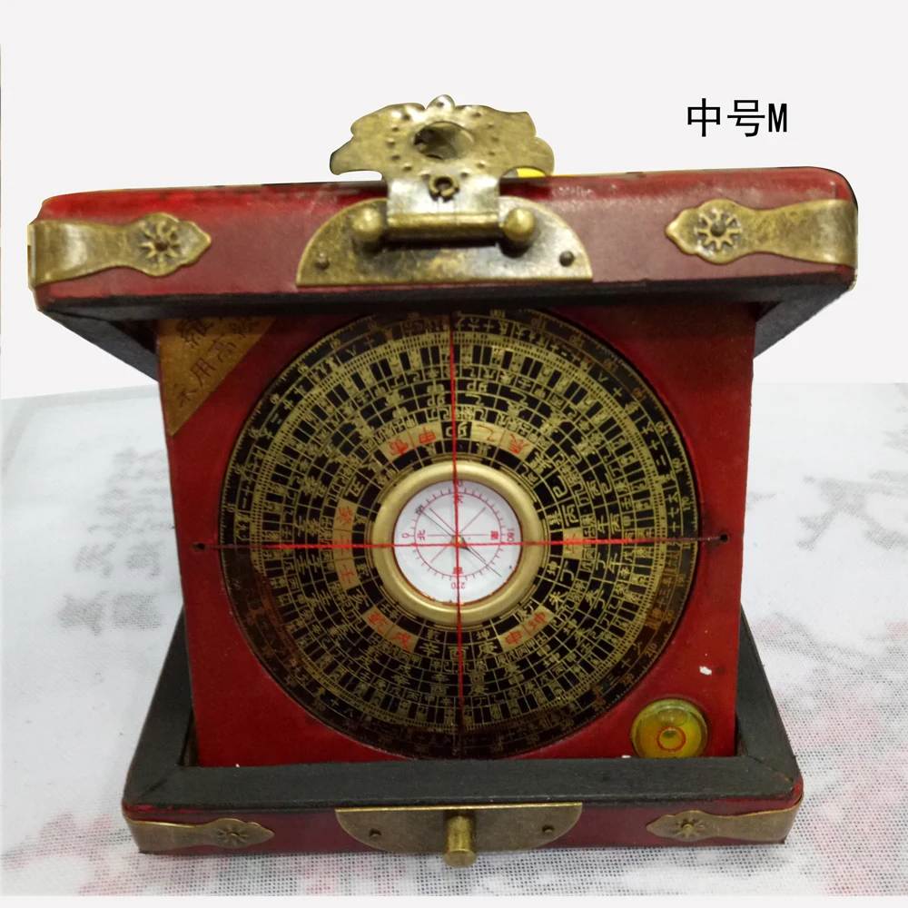 

Китайский фэн-шуй, старый компас с драконом, деревянная коробка, бесплатная доставка