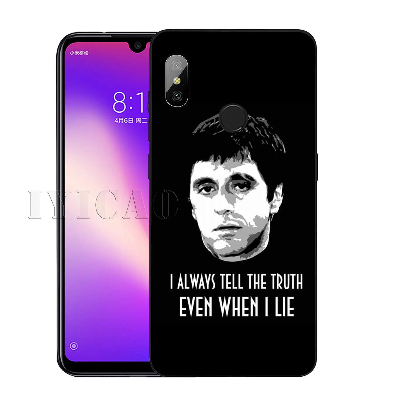 Scarface Tony Montana Luxury High-end Protector Soft Case for Xiaomi Redmi K30 K20 8A 7A 6A 5A S2 GO Note 8 8T 7 5 6 Pro |
