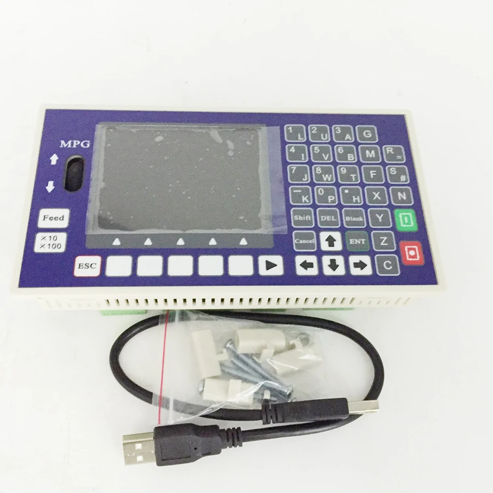 1 Ось ЧПУ контроллер 16DI 8DO 3 5 дюйма TFT 400 кГц Servo шаговый CNC для токарного станка с