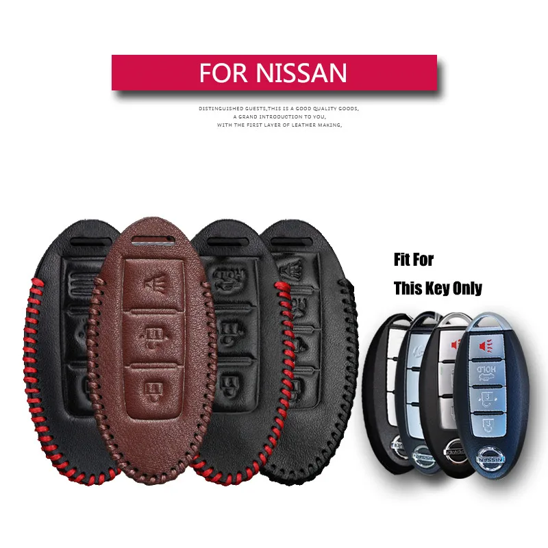 Кожаный чехол для дистанционного ключа от машины Nissan Tidda Livida X Trail T31 T32 Qashqai March Juke