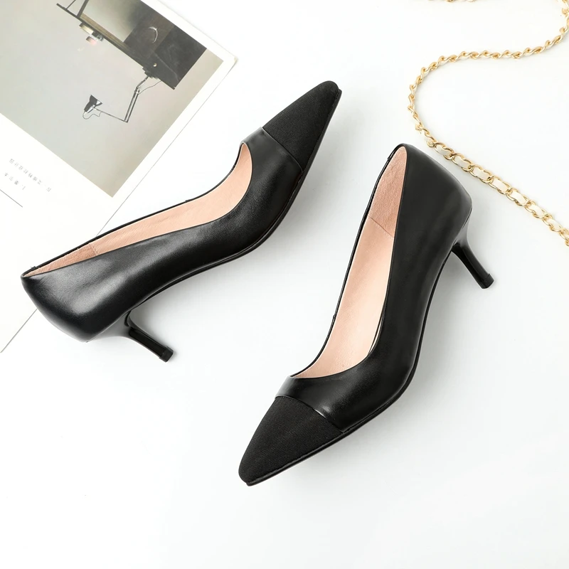 ASILETO/женские туфли лодочки Туфли из натуральной кожи на высоком каблуке с острым