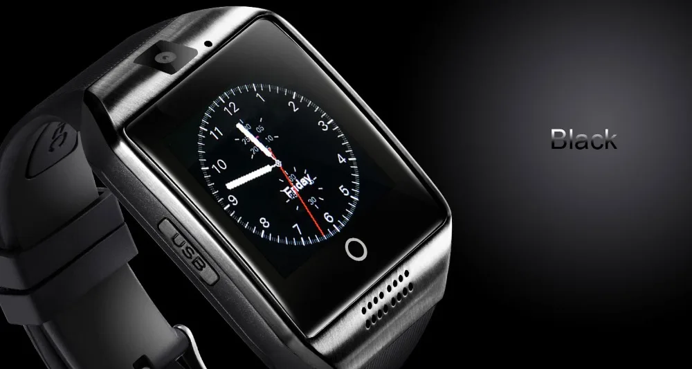 Модные Bluetooth Смарт-часы Q18 с камерой Facebook Whatsapp Twitter Синхронизация SMS Smartwatch поддержка sim-карты TF для IOS Android