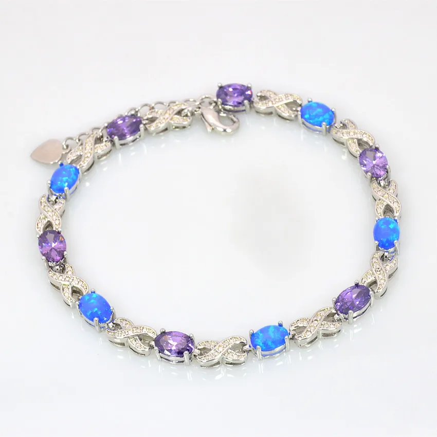 Браслет женский с голубым огненным опалом и фианитом|fire opal bracelet|opal braceletbracelet 925